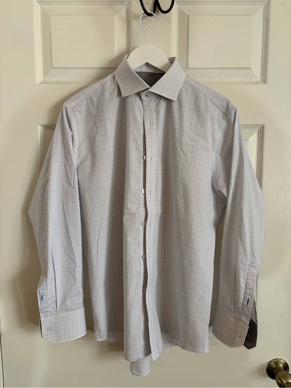 Lot of 3 Twillory Performance Dress Shirts Men 16 32/33 Trim Fit Blue White Flip